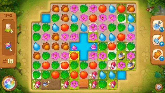 Gardenscapes Area 9 Day 1 Level 1942 - No Boosters Or Hacks