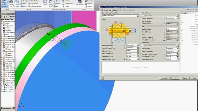 AUTODESK INVENTOR BOLTED CONNECTION