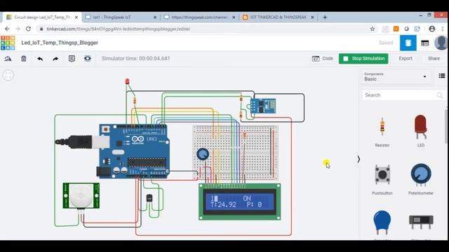 Arduino ESP8266 IoT  Tinkercad