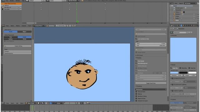 ***Not For Children*** Blender 2.77 Grease Pencil Open Gl Render With Bg Color