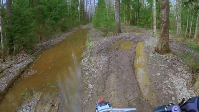 Толян утонул в лесу на питбайке