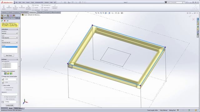SolidWorks Weldments 101 - Simple Table