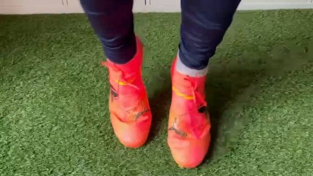 PUMA FUTURE 7 ULTIMATE FG:AG FOOTBALL BOOTS SUNSET GLOW PUMA BLACK SUN STREAM