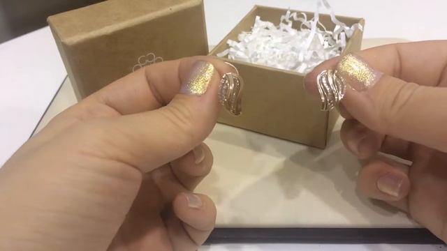 Серьги 2453 из красного золота 585 пробы