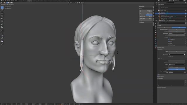 How To Create A Female Character Head Sculpt In Blender - Tutorial