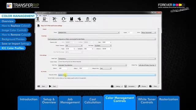 Using ICC Colour Profiles