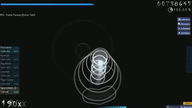Osu! - RADWIMPS - Yume Tourou [Extra: Taki] 99.83%