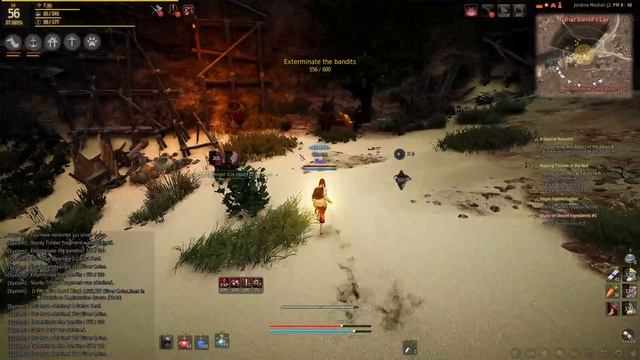 Black Desert: Lvl 56 Sorc Grind 110 Gahaz Bandits (Fiora Charon)