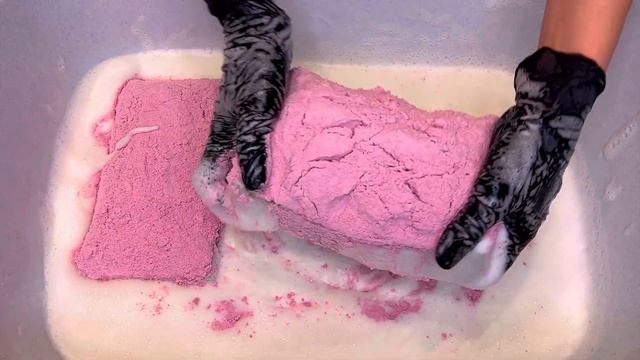 Delicate Pink Detergent Paste 🩷💛Squeezing Sponges Asmr