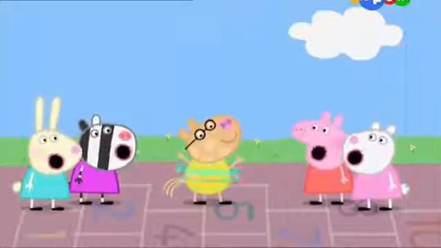 Свинка Пеппа Жадина Говядина выиграла кучу игрушек