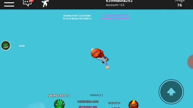 Игрпю в Roblox/mega Fun Obby/ пончик ТВ