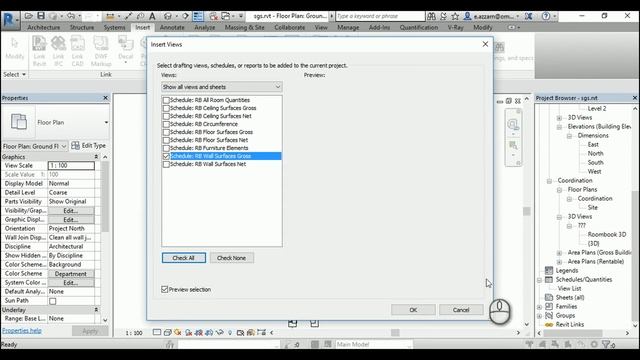 Roombook Quantity  How To Embed Schedule View In Revit File, Esam Azzam
