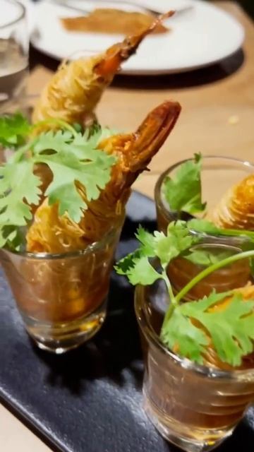 Golden Fried Kataifi Coated Prawns With Kaffir Sweet Chilli Sauce !