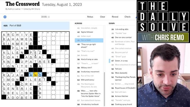 Tuesday: When The Theme Solves Itself - 1 August 2023 New York Times Crossword