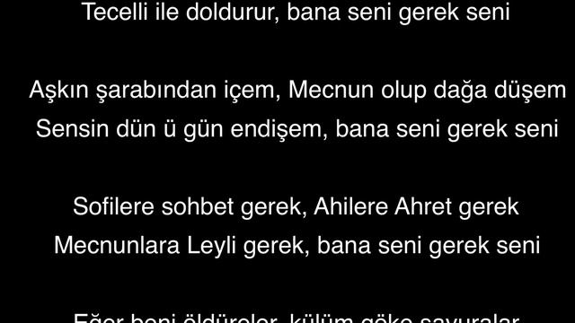 Yunus Emre-Bana Sen Gerek Seni Şiiri(Karaoke)