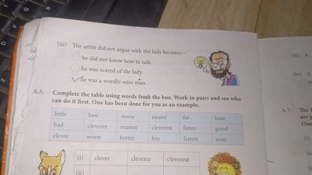 English Reader Unit 3 The Rich Lady And The Artist Solutions Class 4