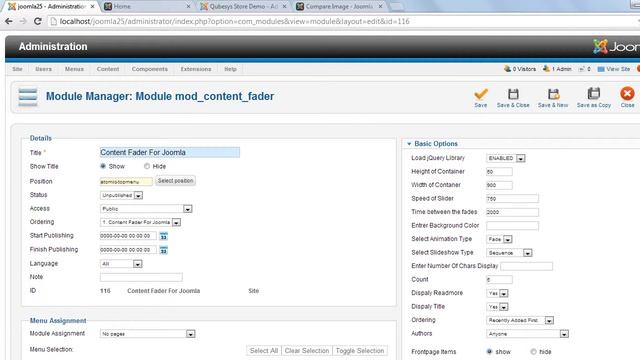 Content Fader Joomla Module