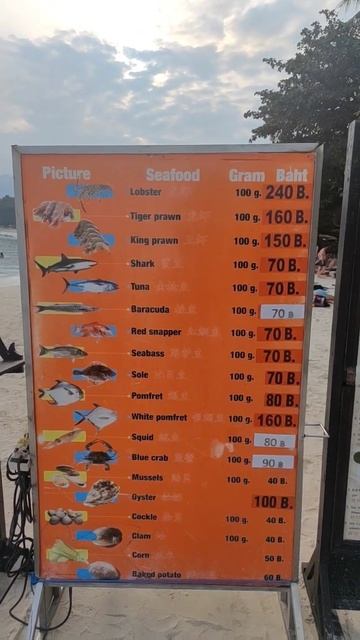ЦЕНЫ НА SEAFOOD. САМУИ. ТАИЛАНД. ЗОЛОТАЯ РЫБКА...