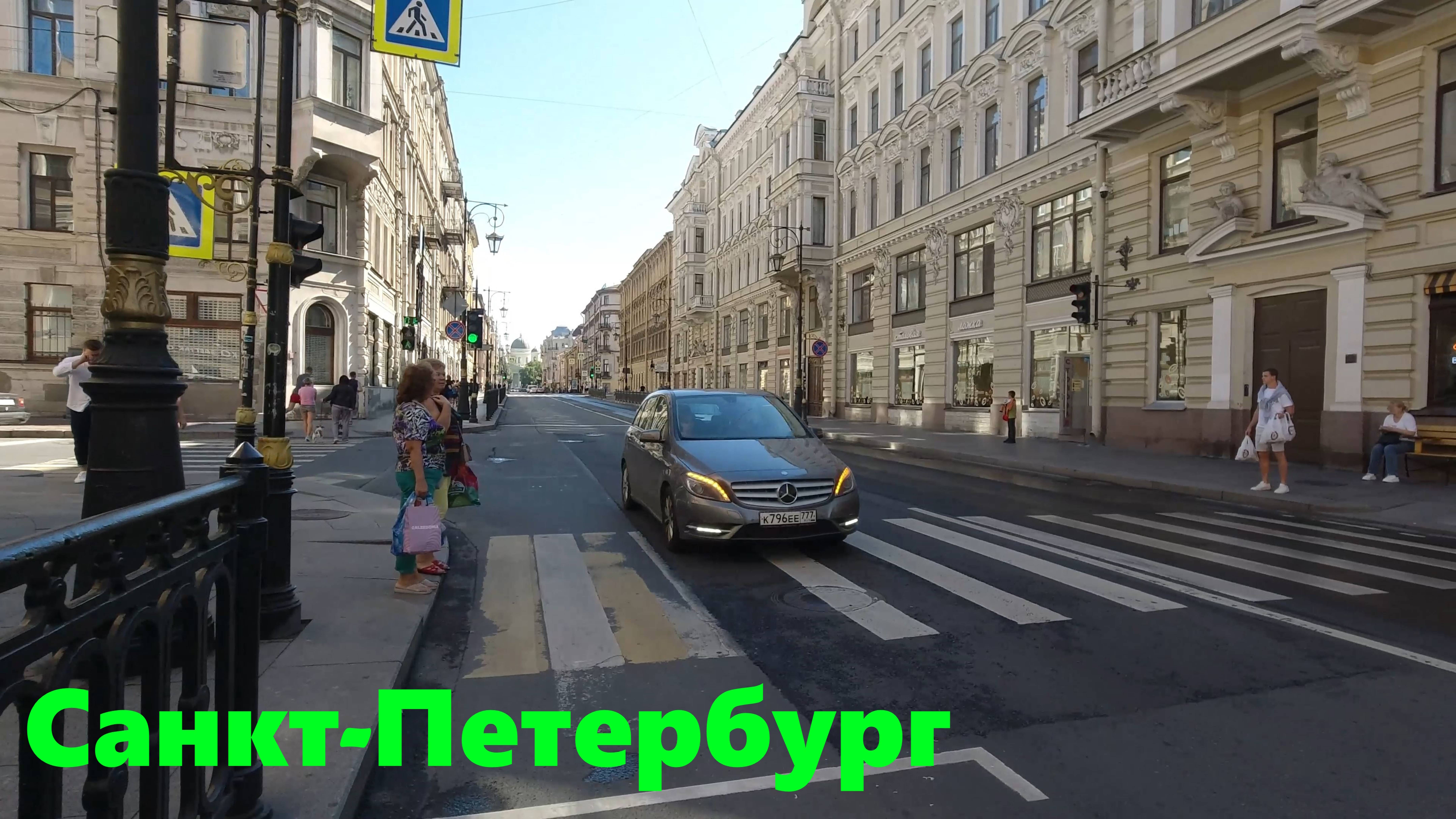 Прогулка по Санкт-Петербургу 4K Финляндский вокзал Литейный проспект Невский проспект