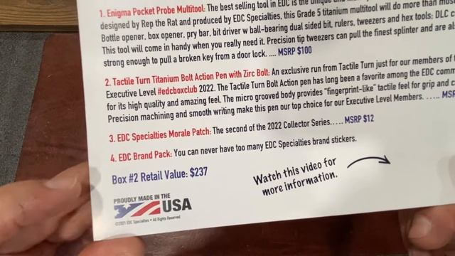 EDC Box Club #edcboxclub Executive Level Box #2