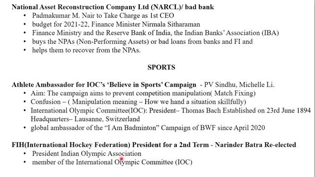 May 2021 Current Affairs In Part 4