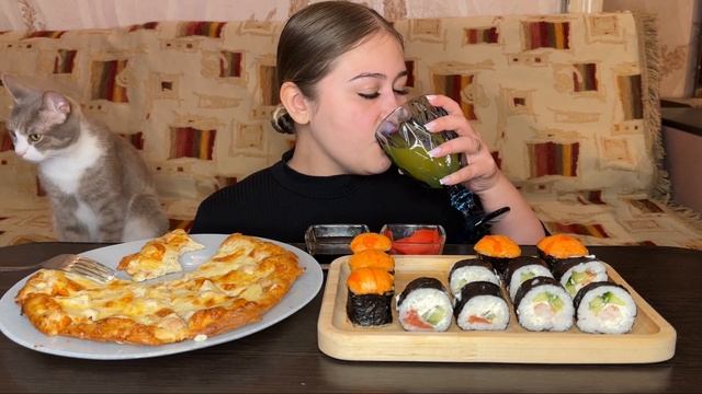 🍿 МУКБАНГ/РОЛЛЫ/ПИЦЦА/С 8 МАРТА💐