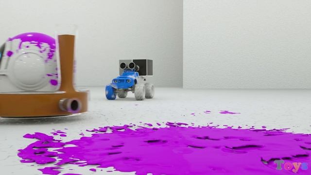 Учим цвета и рисуем с машинками. Развивающий мультфильм.