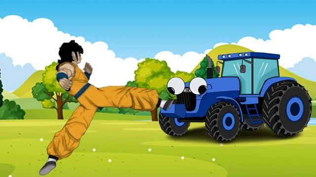 Синий трактор по полям кунгфу