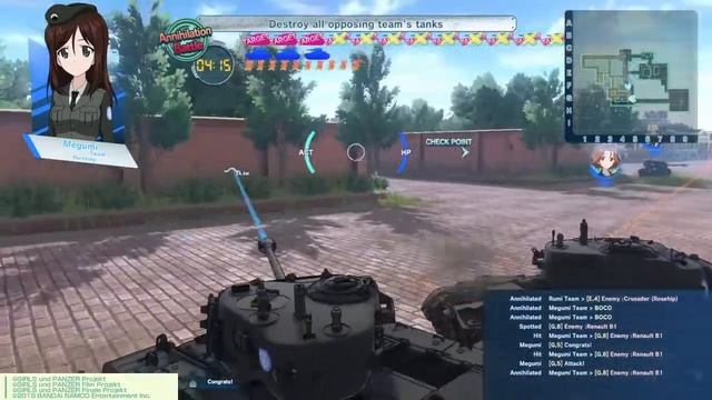 Girls Und Panzer Dream Tank Match Gameplay PS4 (all BOCO LOCATION) PART 8*