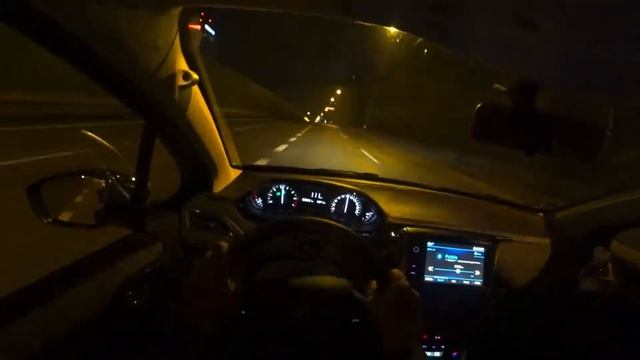 PEUGEOT 208 FACELIFT POV NIGHT DRIVE
