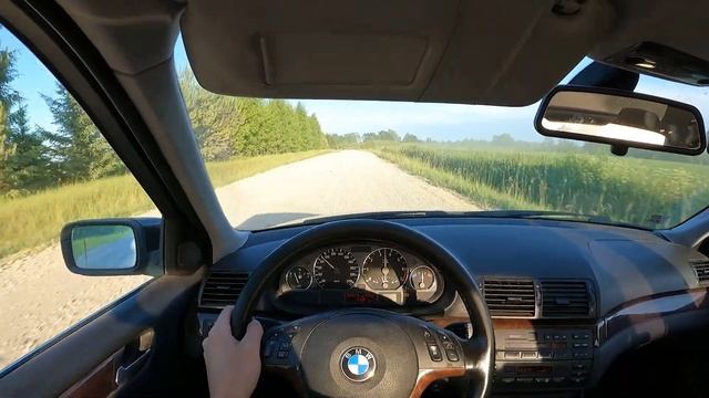 Stock BMW E46 320i On Gravel With Welded Diff | POV