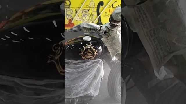 Royal Enfield Tank And Box Paint Custom Paint Work | Fresh Look (Auto Paint & Design Studio)