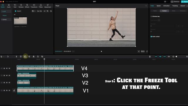 CApCut For Beginners: Freeze Frame Clone Trail Effect