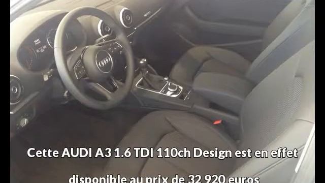 AUDI A3 1.6 TDI 110ch Design à AURILLAC - Une Occasion Autotransac
