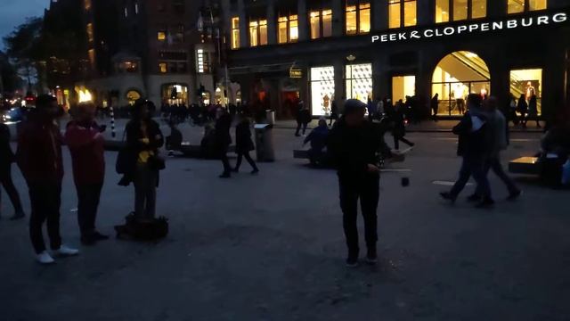 #Dam Square # Street Art #Art #Netherlands  2018 #Dance #Music#Slow Motion Street Dance Slow Motion
