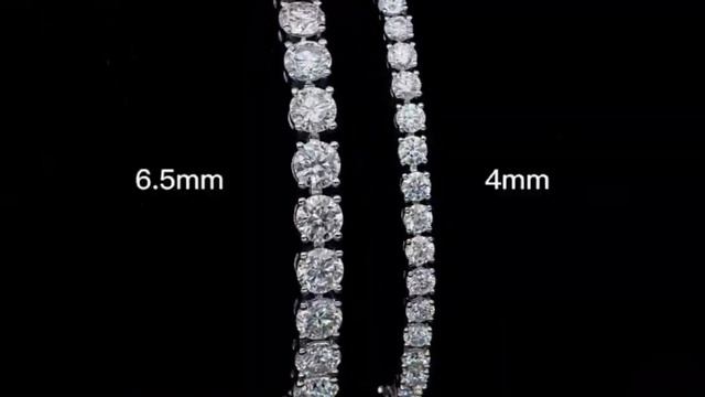 6.5mm Round Moissanite Tennis Bracelet In Rhodium Over Sterling Silver 29.00ctw