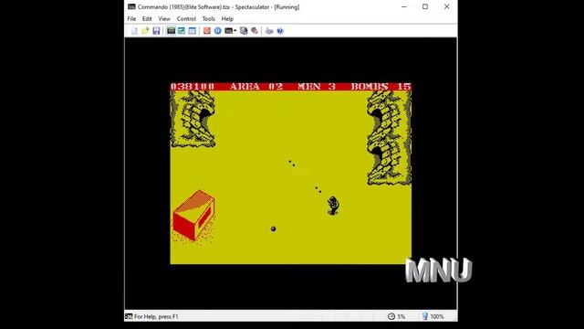 Commando ZX Spectrum Longplay. Player: MNU