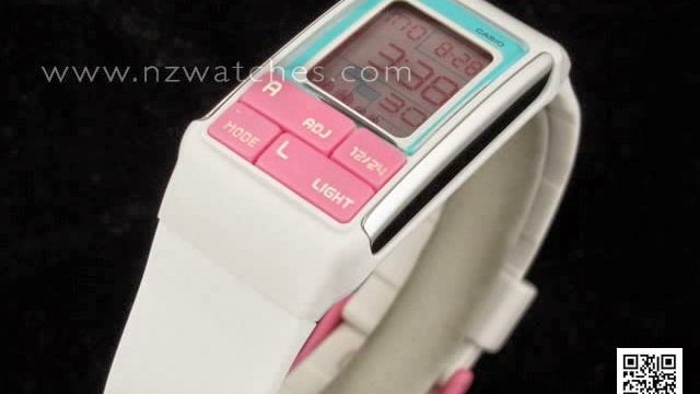 Casio Poptone Alarm Dual Time Ladies Digital Watch LDF-51-7C, LDF51