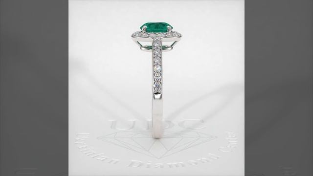 Кольцо с изумрудом и бриллиантами Б/З Ф36494