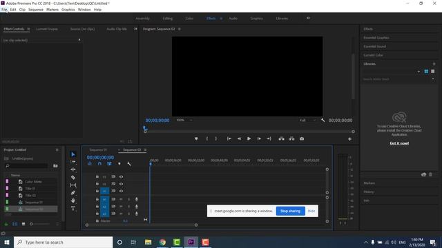 Adobe Premiere Tạo Tiêu đề Chữ Title Trong Premiere