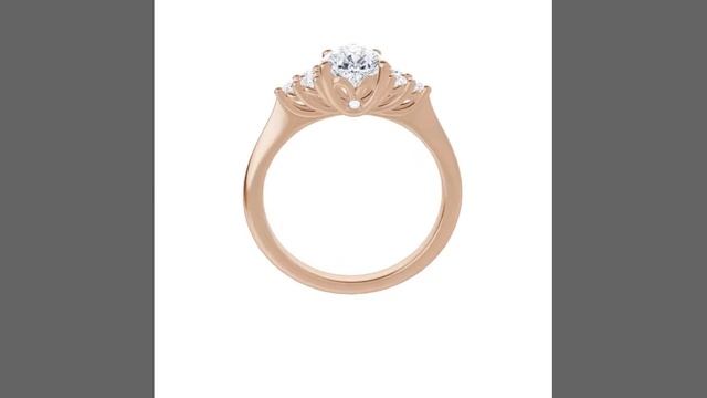Marcie Romantic Diamond Side Stone Engagement Ring