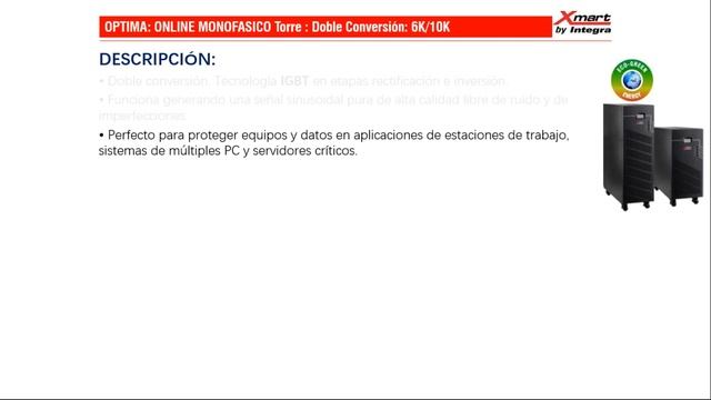 Xmart  'Nuevos UPS OPTIMA RT10 Y T10'