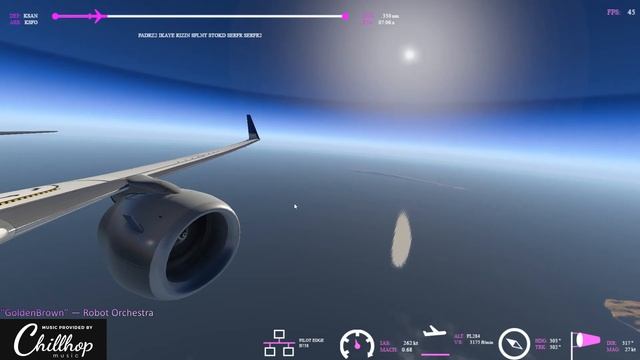 XPLANE | Zibo 737 | KSAN - KSFO | PILOT EDGE Trail | Music By CHILLHOP