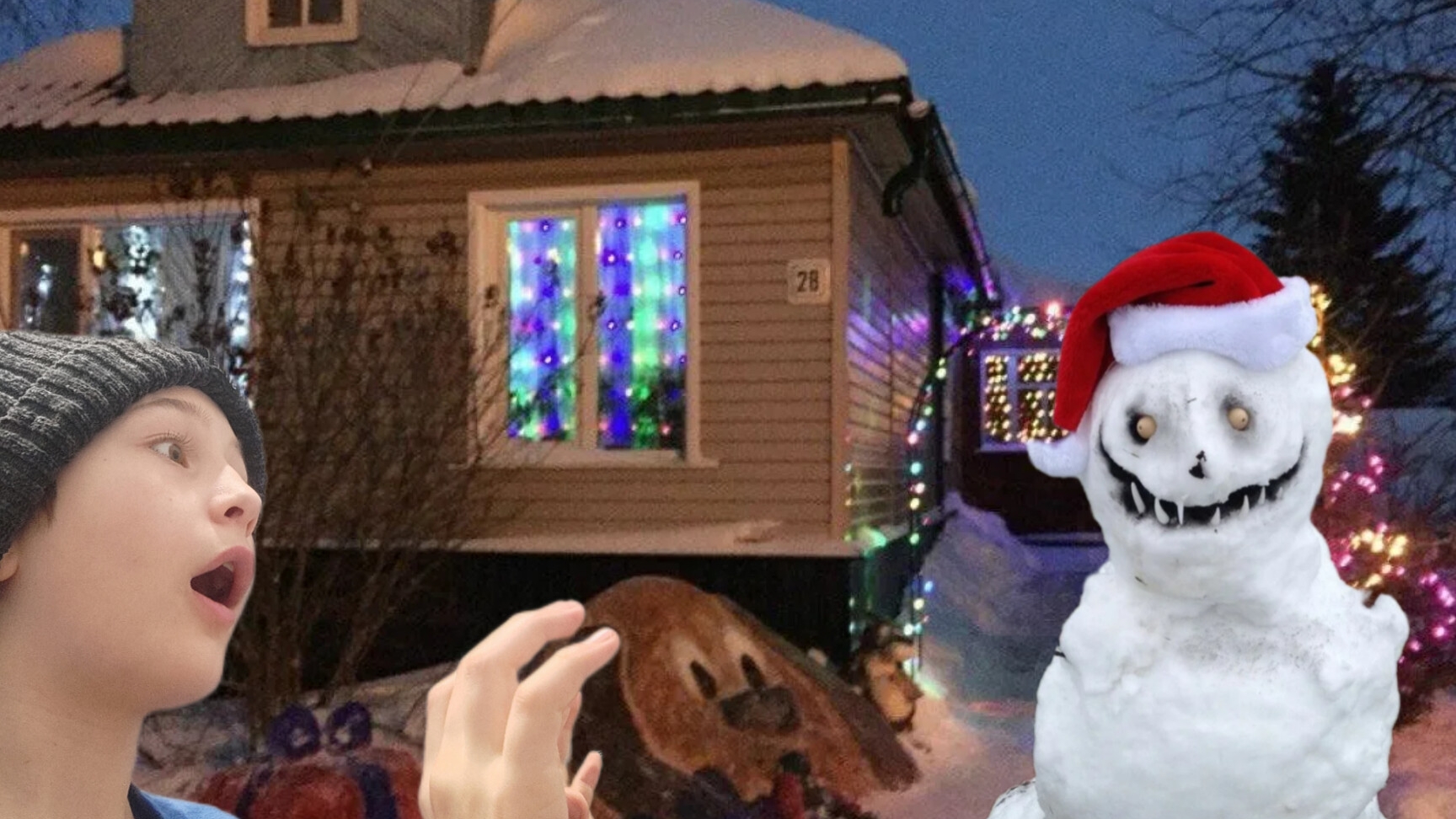 на нас напал снеговик! 😨#роблокс#хоррор#хорор#палпик#реки