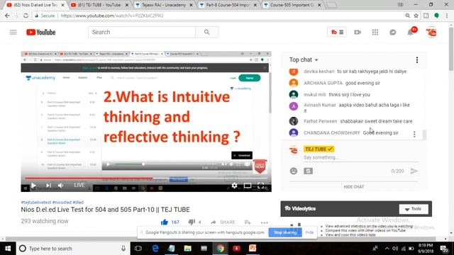 Nios D.el.ed Live Test For 504 And 505 Part-10 || TEJ TUBE
