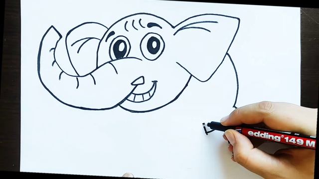 How To Draw An Elephant / Learn To Draw And Color / Easy For Beginners / Simple Art Tips