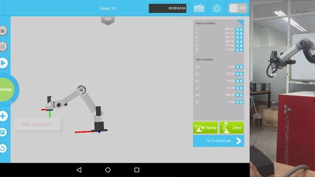 NRMK Smart Teaching Pendant - SR5 Demonstration - Direct Teaching