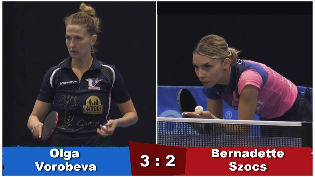 Olga Vorobeva Vs Bernadette Szocs 4 мар. 2025 г.  Настольный теннис