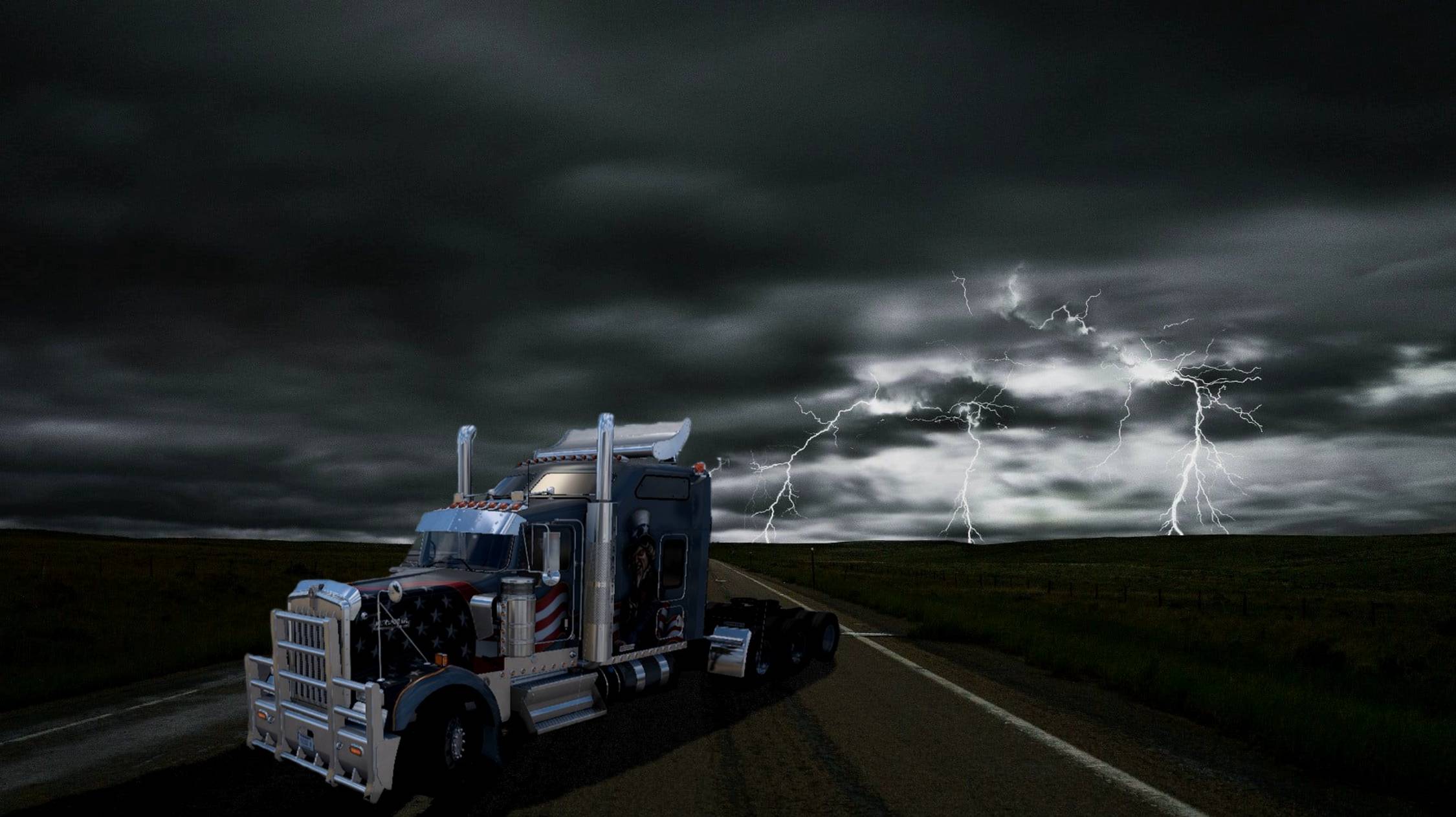 Негабаритный груз в American Truck Simulator.(без комментариев)