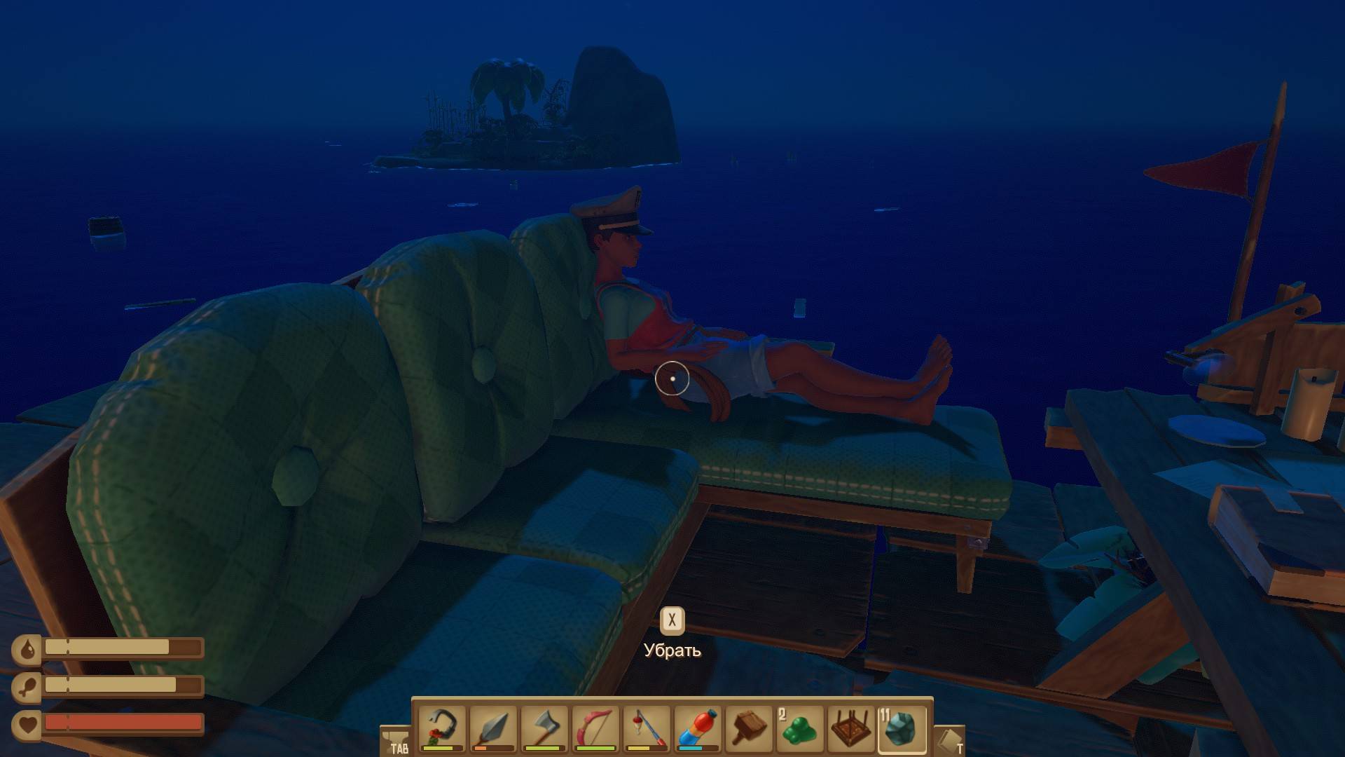 Кооп выживание на плоту с Atom_Immortal в Raft. Битва против Акулы!!!!